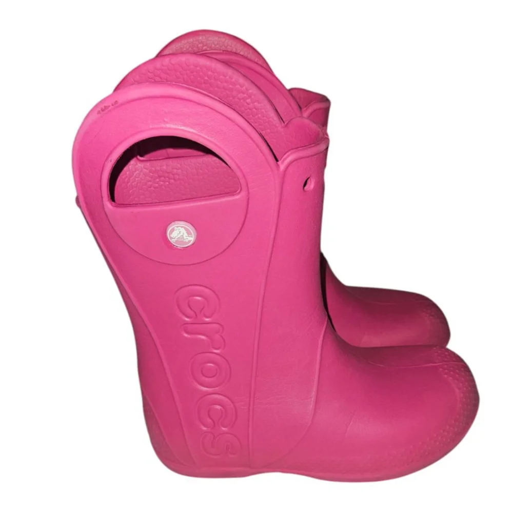 Crocs Kids Handle It Rain Boots Girl's Size 1 Pink